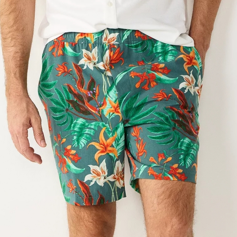 🌿 5/$25. Men's Apt. 9® Premier Flex E-Waist 7-inch Shorts Size XL (C2)